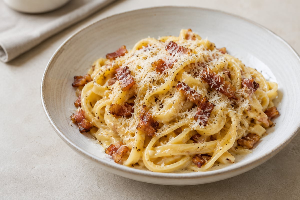 Carbonara-inspireret pasta