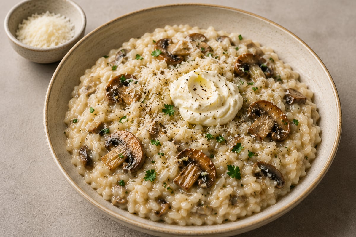 Mascarpone-risotto med svampe