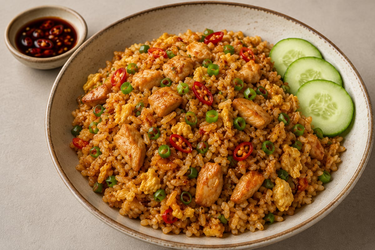 Nasi goreng-inspireret ris