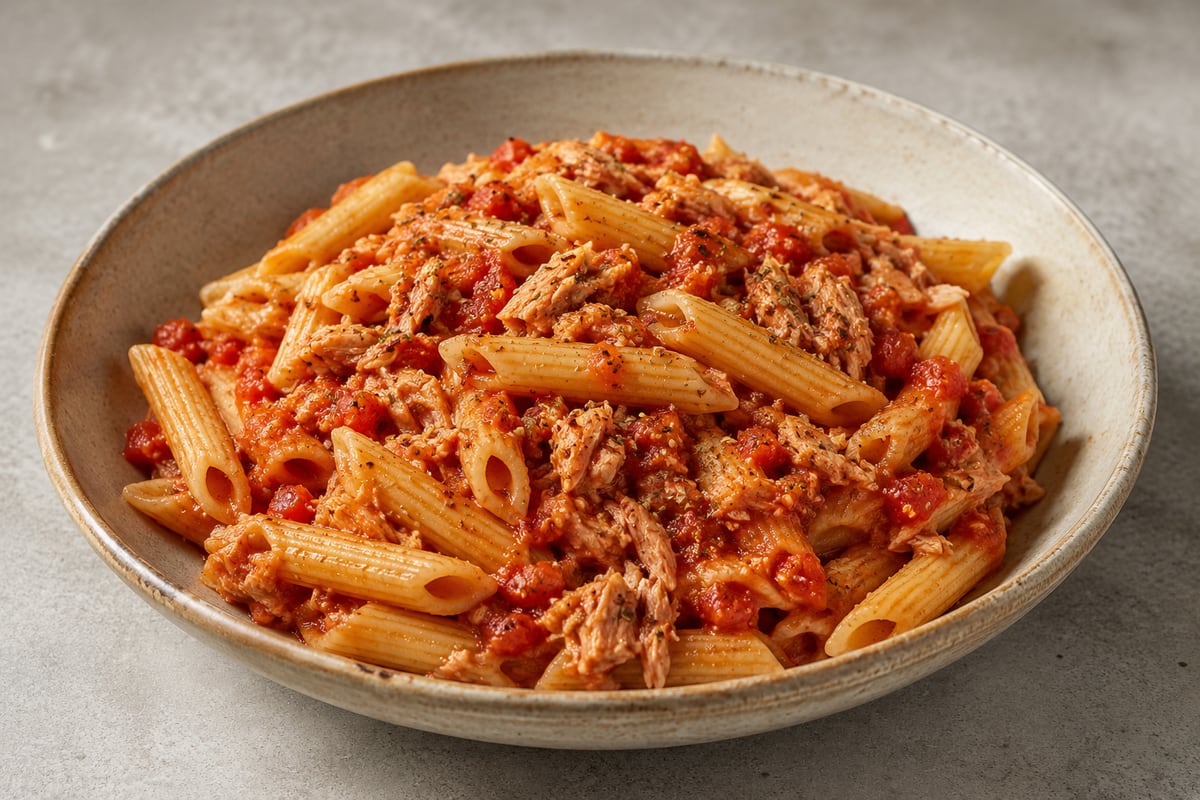 Pasta med tun og tomat