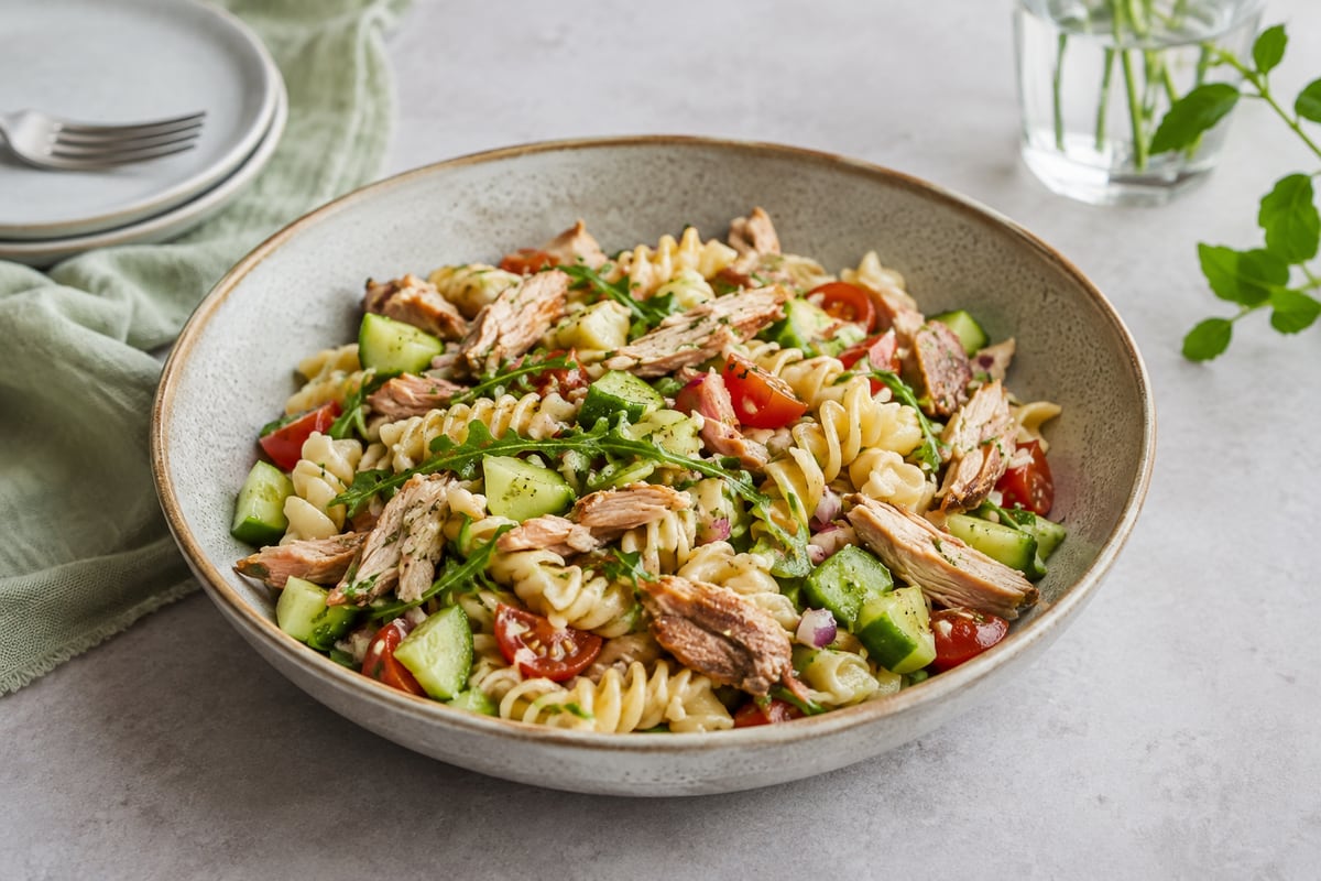 Pastasalat med rester
