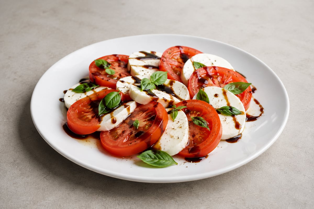 Tomat og mozzarella med balsamico