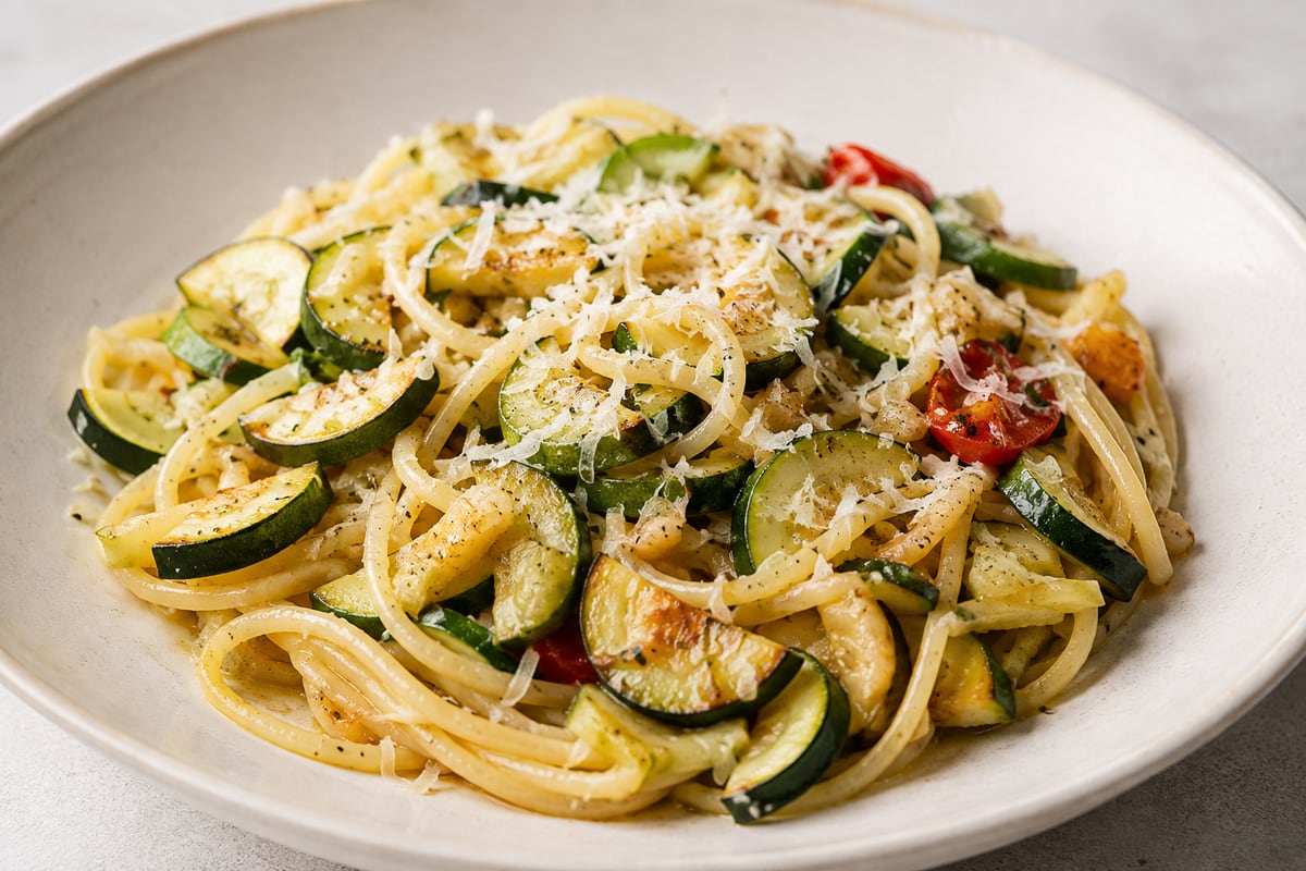 Vegetarpasta med squash